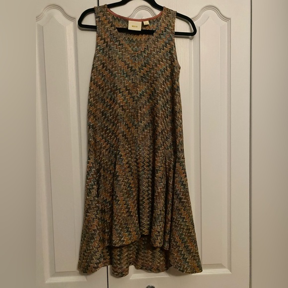 Maeve Dresses & Skirts - Maeve Multicolor Zigzag High-Low Dress